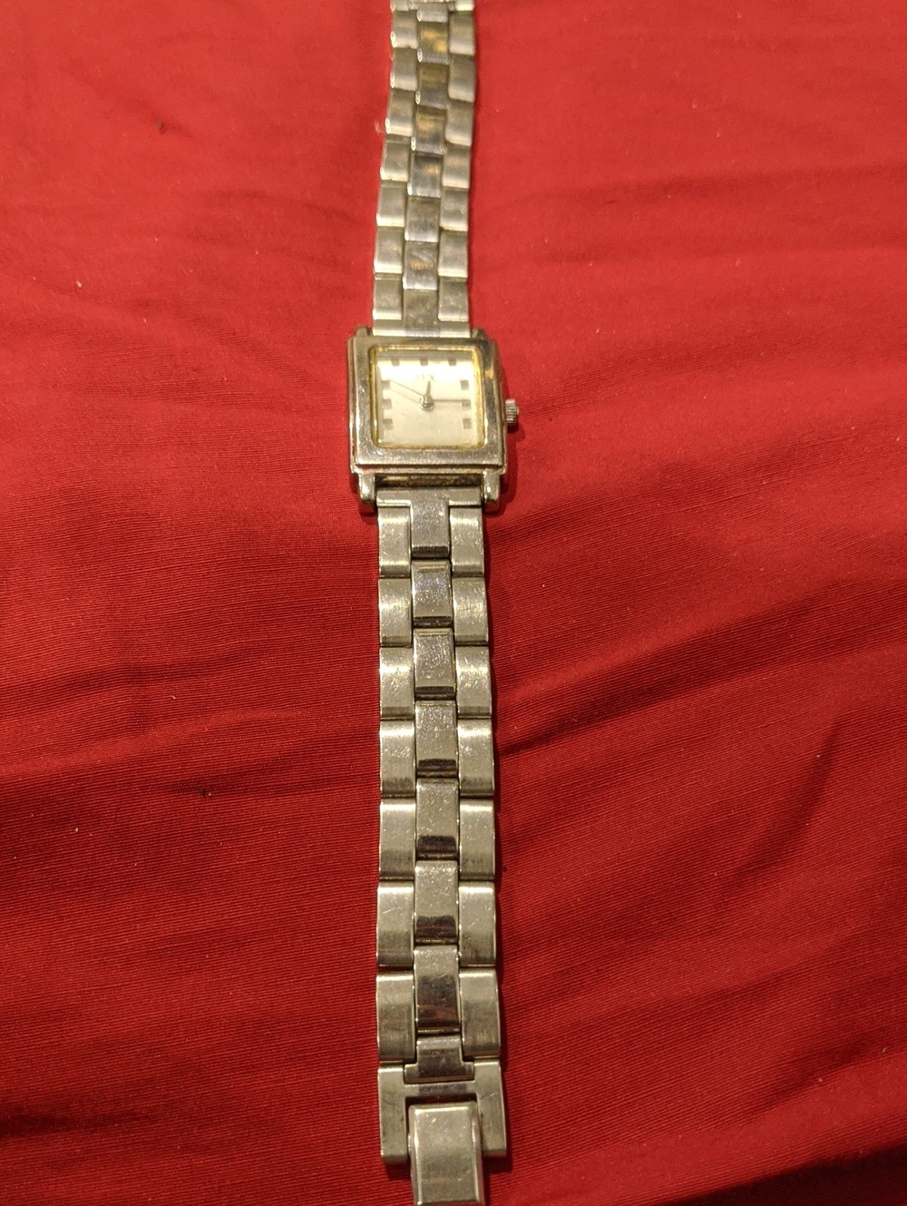 Tfx By Bulova Silver Square Dial Women's Bracelet Watch